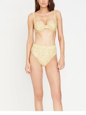 NWT Faithfull The Brand Snake Print Lolita Bikini Natural XS